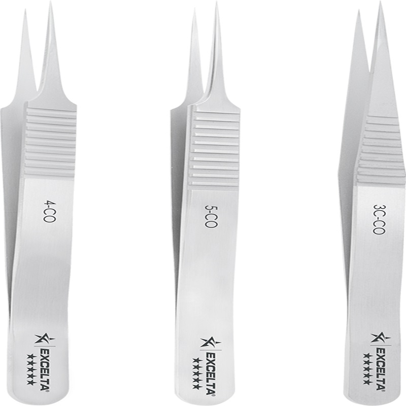 Excelta CAP-CTW Cutting Tweezers & Large Geo. Tip Protectors, 1.15 OAL, Black, Rubber, 25/PKG